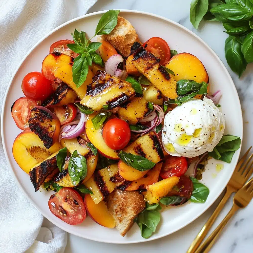 Grilled Peach Panzanella Salad Recipe - Recipe Image
