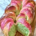 Beetroot Spinach Bread Braid Recipe