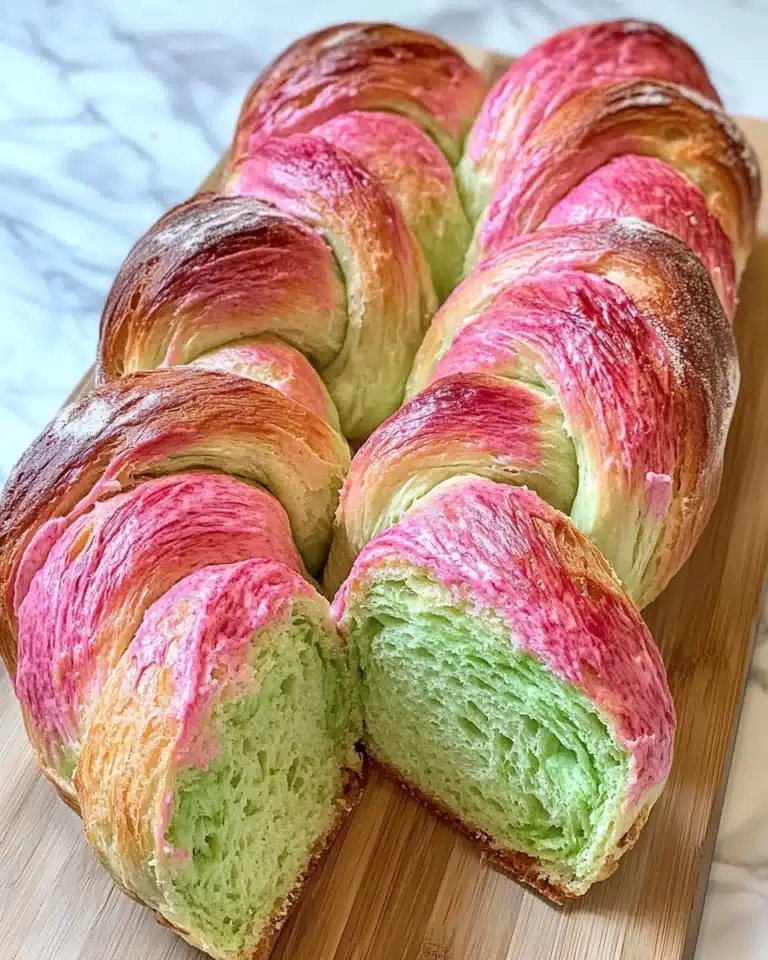 Beetroot Spinach Bread Braid Recipe