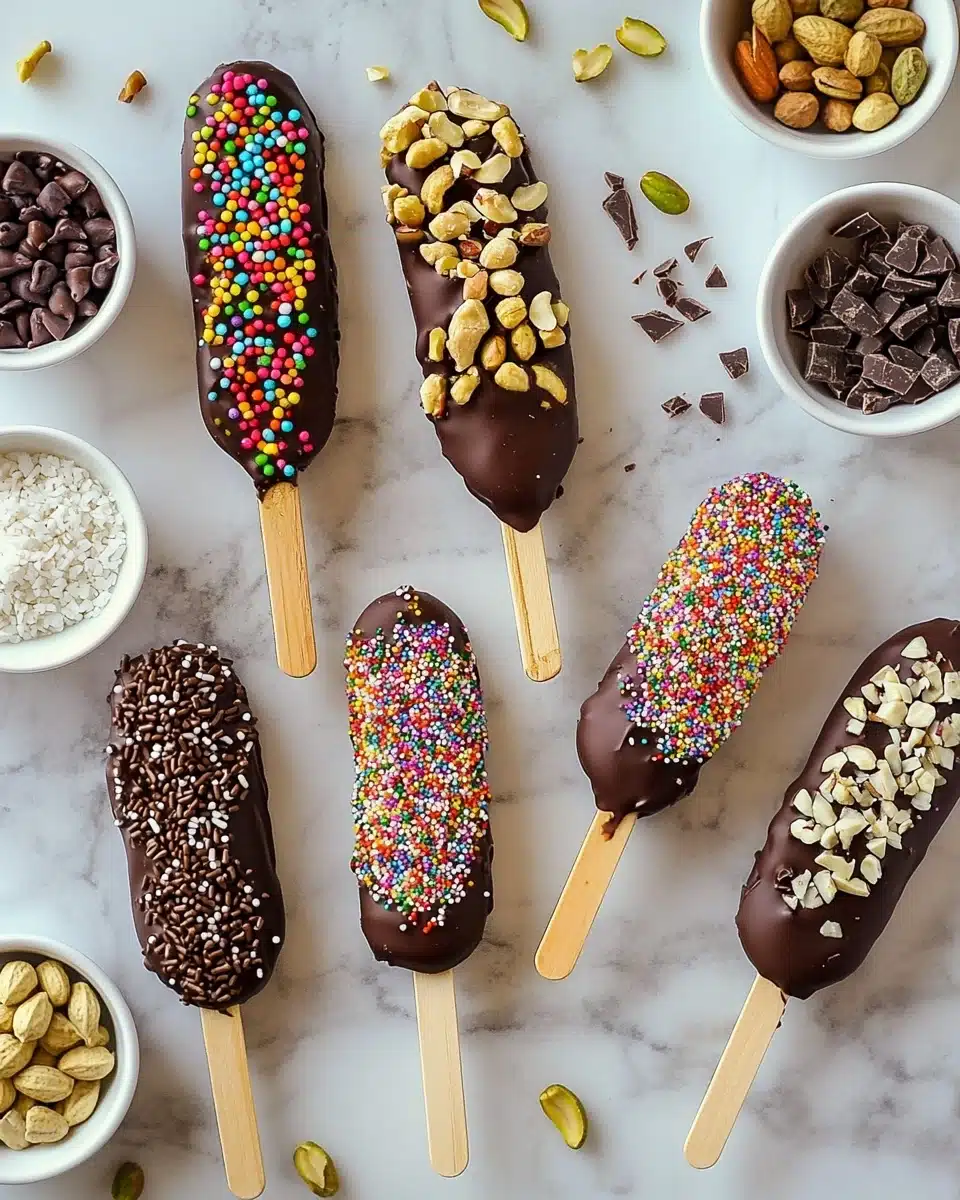 Chocolate-Dipped Frozen Bananas Recipe - Recipe Image