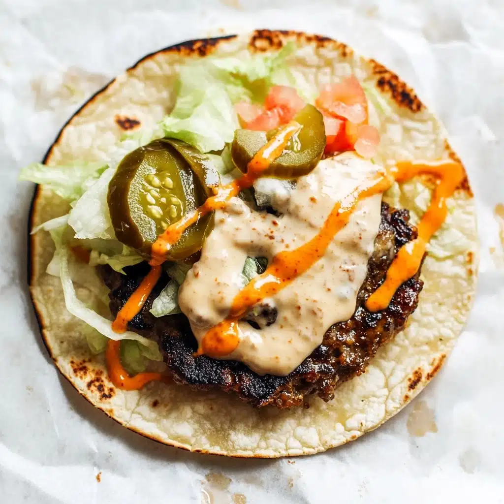 Easy Smash Burger Tacos Recipe - Recipe Image