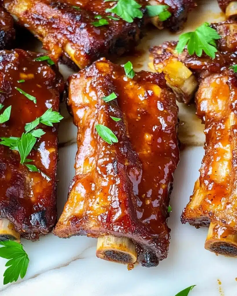 Ribs With Peach BBQ Sauce Recipe