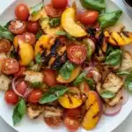 Grilled Peach Panzanella Salad Recipe
