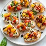 Peach Bruschetta with Whipped Ricotta Recipe