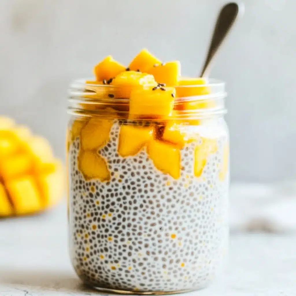 Mango Coconut Chia Pudding Recipe - Recipe Image