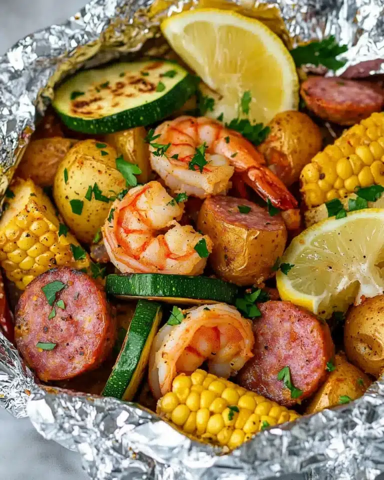 Cajun Shrimp Boil Foil Packets Recipe