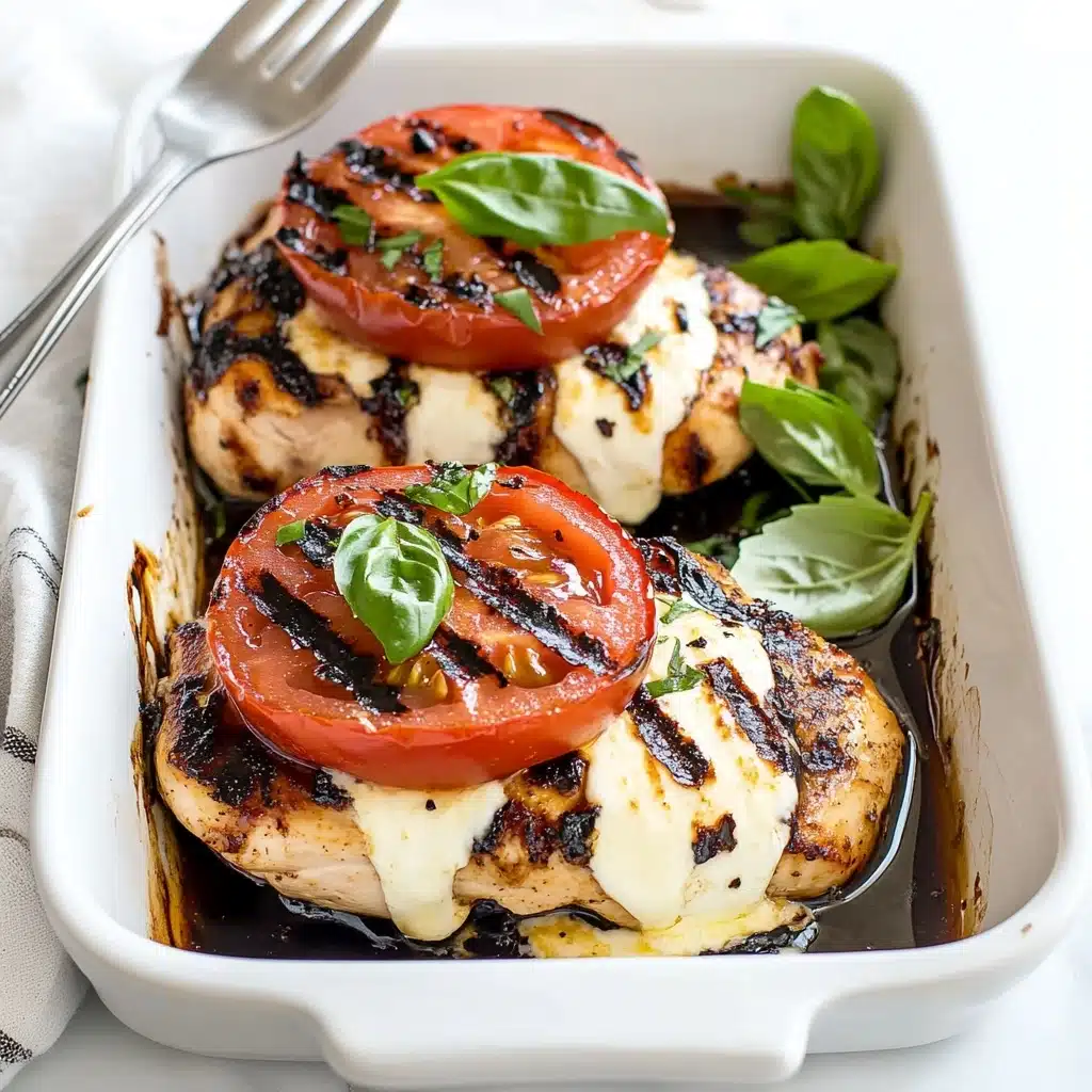 Caprese Grilled Chicken with Balsamic Glaze Recipe - Recipe Image