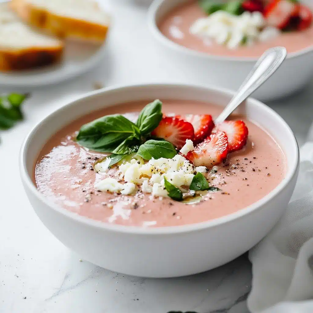 Strawberry Basil Gazpacho Recipe - Recipe Image
