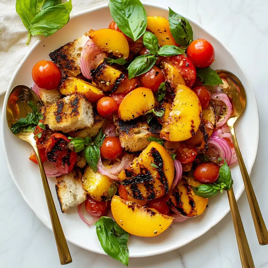 Grilled Peach Panzanella Salad Recipe - Recipe Image