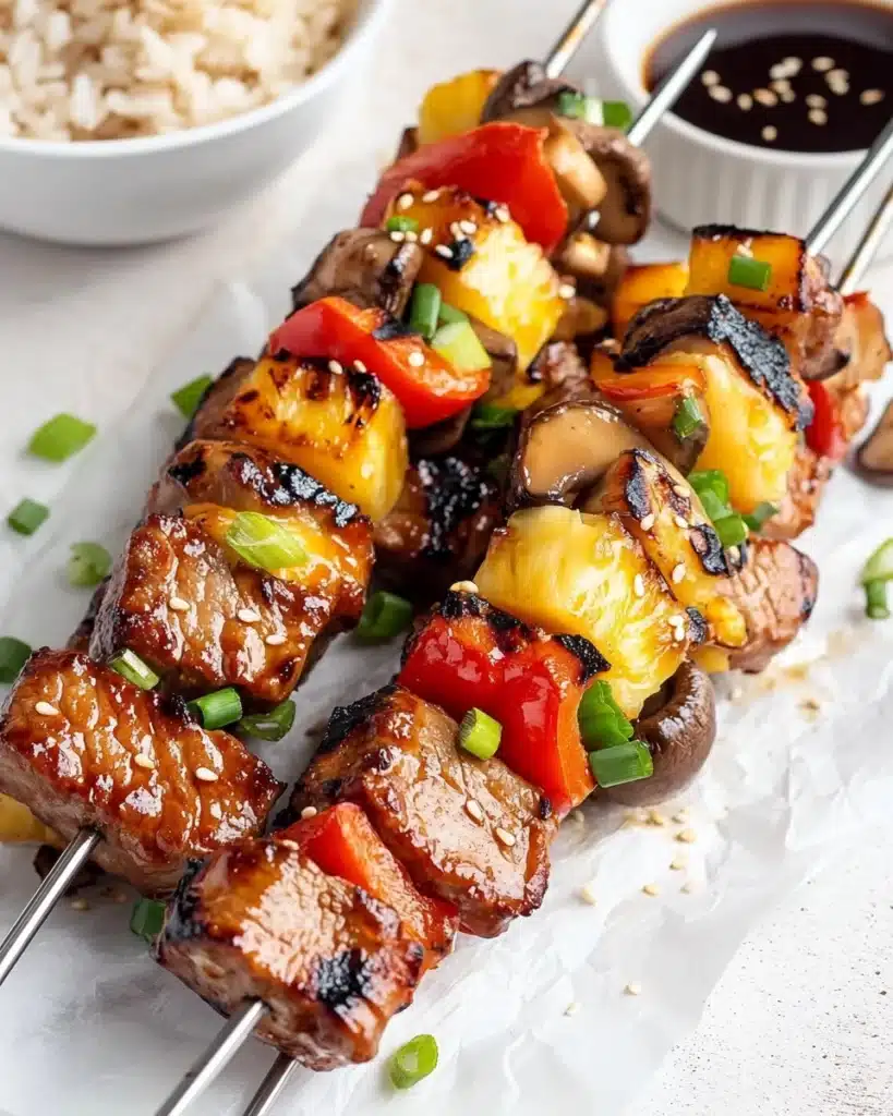 Teriyaki Pineapple Chicken Kabobs (Sweet & Smoky) Recipe