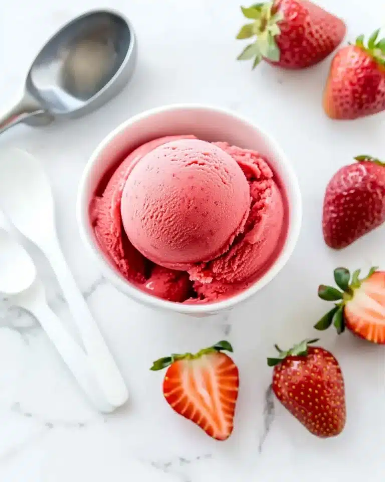 2-Ingredient Strawberry Sorbet Recipe