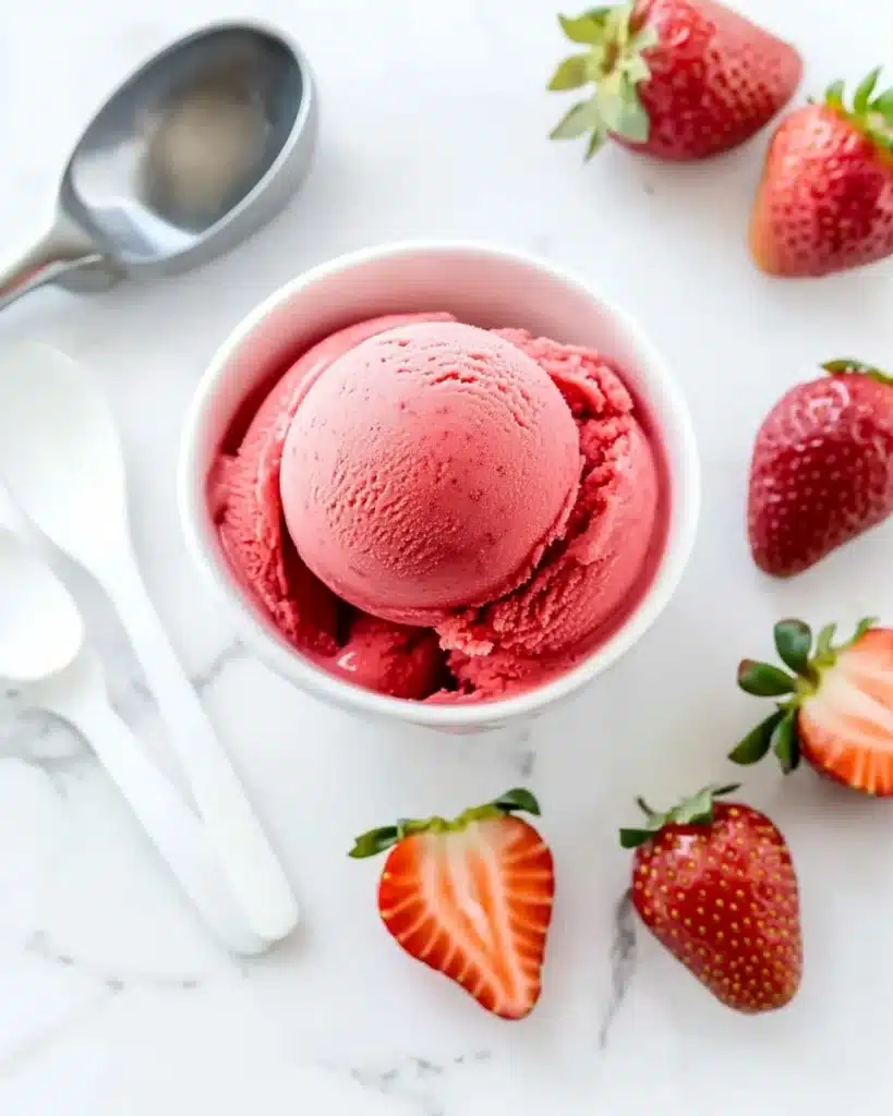 2-Ingredient Strawberry Sorbet Recipe