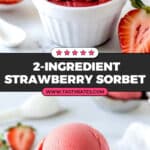 2-Ingredient Strawberry Sorbet Recipe