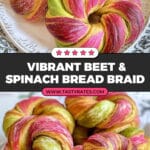 Beetroot Spinach Bread Braid Recipe