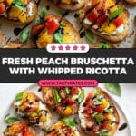 Peach Bruschetta with Whipped Ricotta Recipe