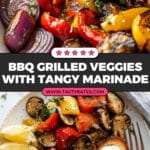 Incredible BBQ Grilled Vegetables - marinated! Recipe