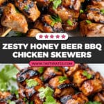 Honey Beer BBQ Chicken Skewers Recipe