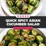 Easy & Quick Spicy Asian Cucumber Salad Recipe