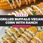 Buffalo Vegan Corn on the Cob with Ranch Dressing Recipe