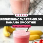 Healthy Watermelon Banana Smoothie Recipe