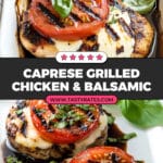 Caprese Grilled Chicken with Balsamic Glaze Recipe