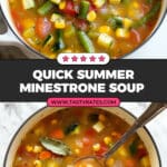 Summer Minestrone Soup Recipe