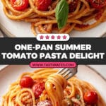 One-Pan Burst Tomato Pasta That Screams Summer Recipe