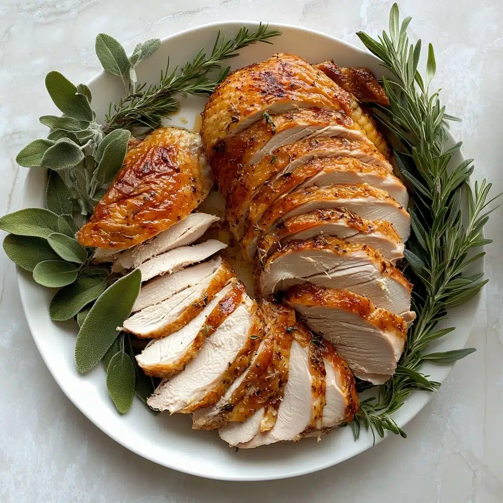 Butter and Herb Turkey Breast Roast with Easy Pan Gravy Recipe - Recipe Image