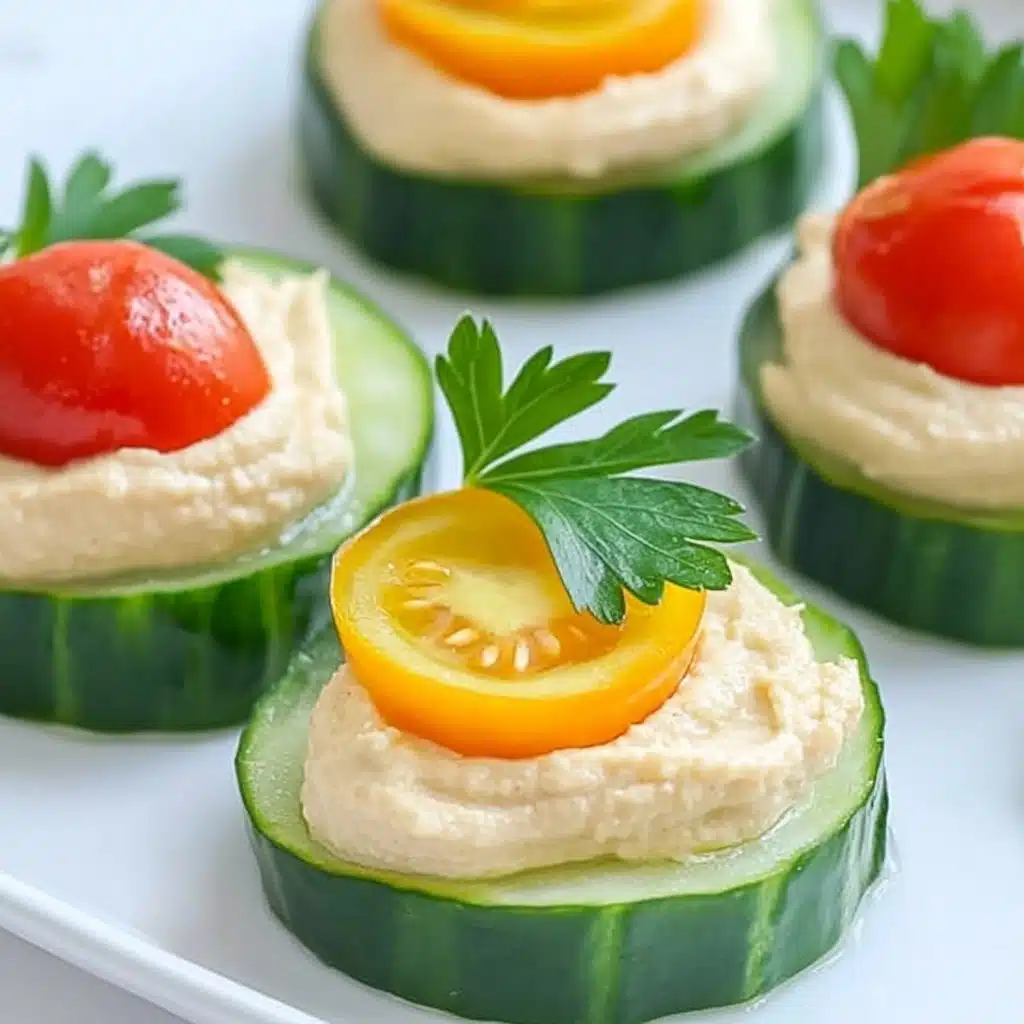 Cucumber and Hummus Bites Recipe - Recipe Image