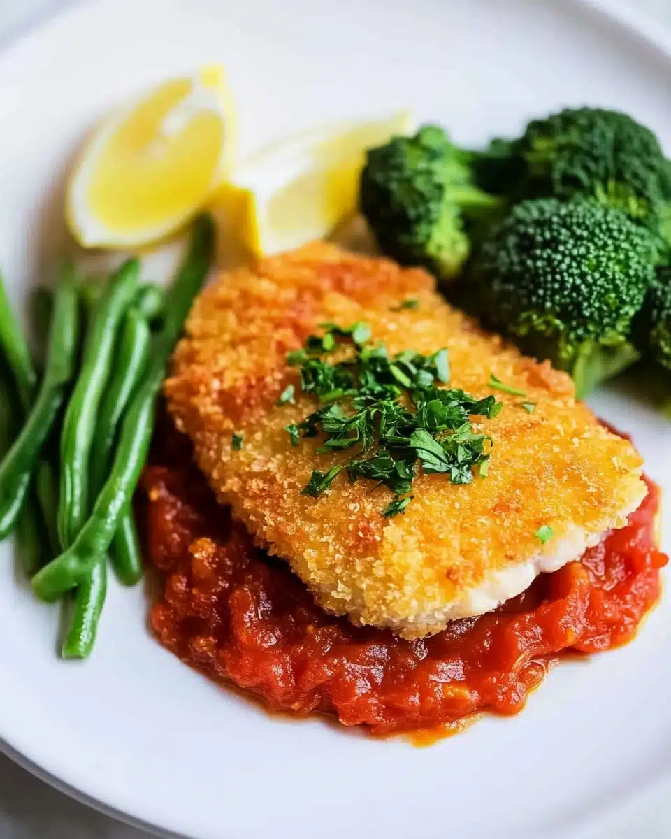 Parmesan-Crusted Cod with Romesco Recipe - Recipe Image