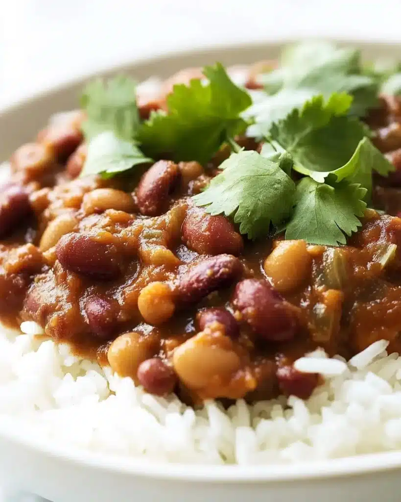 Chili Beans with Rice Recipe