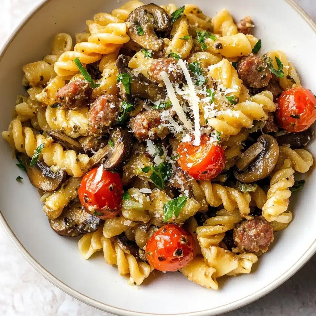 Sausage Pesto Pasta Recipe - Recipe Image