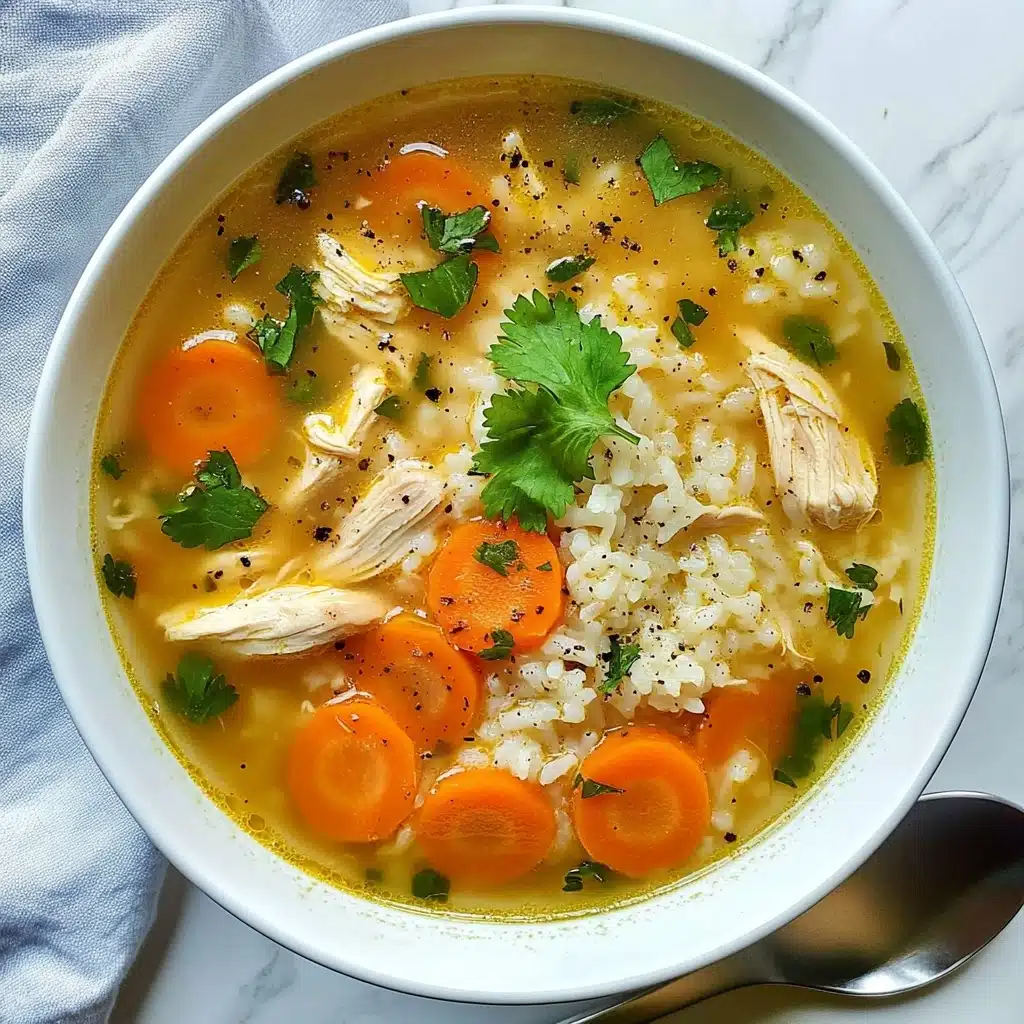Chicken Soup with Rice, Ginger and Soy Sauce Recipe - Recipe Image