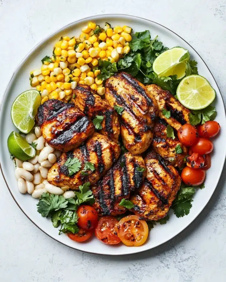 Grilled Chicken Thighs with Succotash Recipe