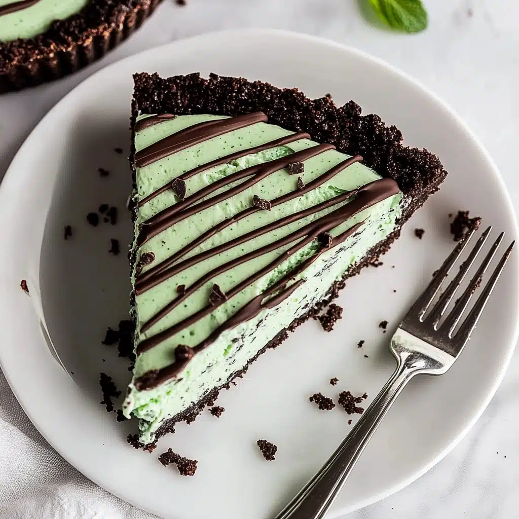 No Bake Mint Chocolate Pie Recipe - Recipe Image