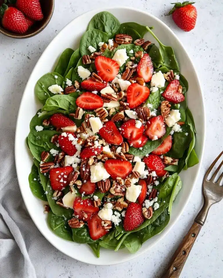 Strawberry Spinach Salad with Goat Cheese Recipe