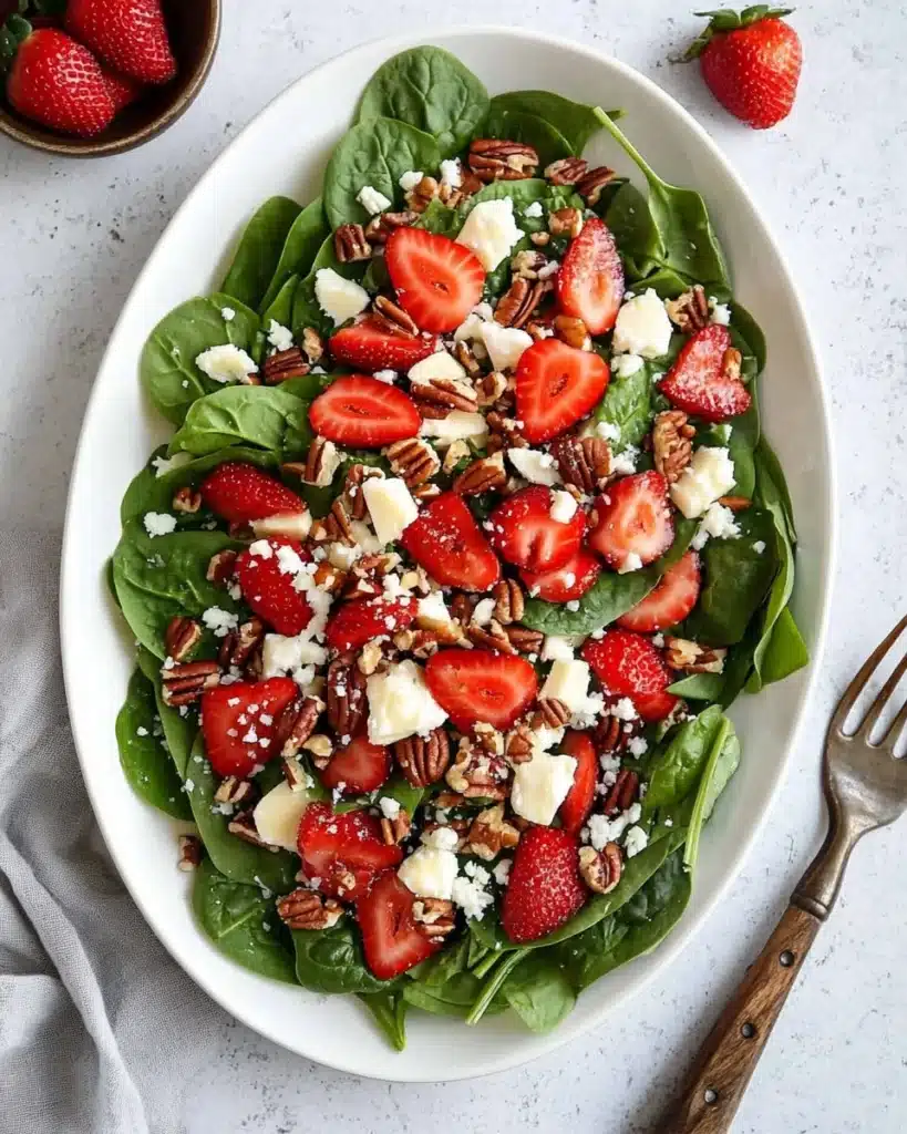Strawberry Spinach Salad with Goat Cheese Recipe