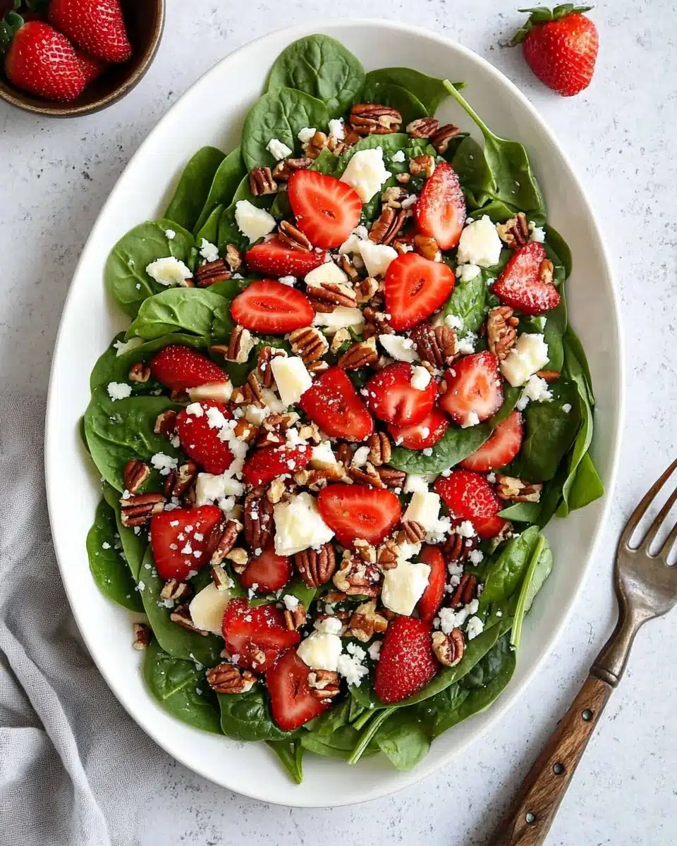 Strawberry Spinach Salad with Goat Cheese Recipe