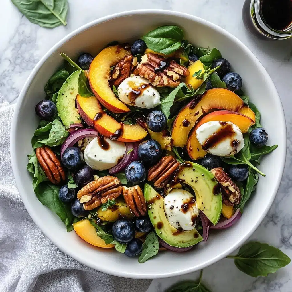 Summer Grilled Peach Salad with Burrata Recipe - Recipe Image