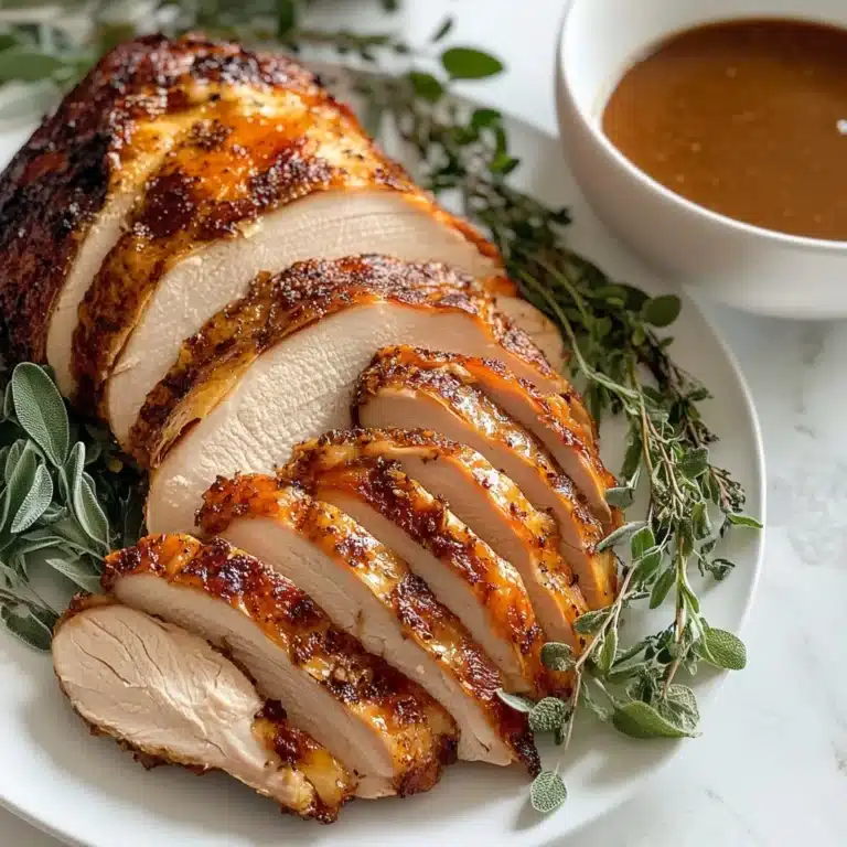 Butter and Herb Turkey Breast Roast with Easy Pan Gravy Recipe