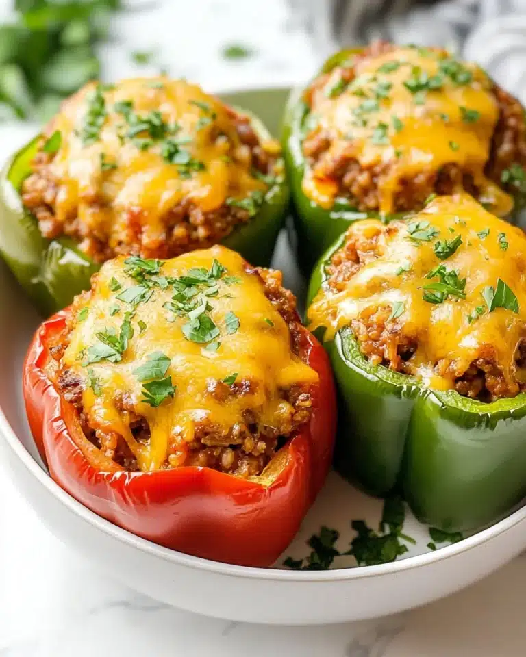 Instant Pot Stuffed Peppers with Ground Beef Recipe