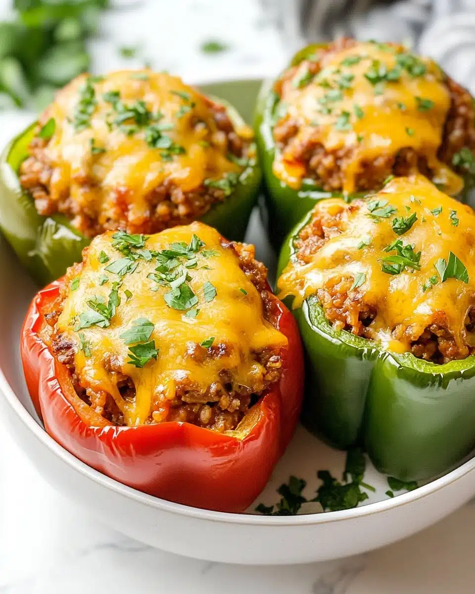 Instant Pot Stuffed Peppers with Ground Beef Recipe
