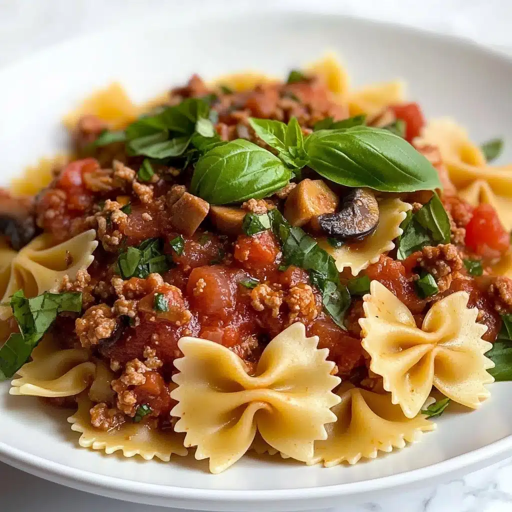 Bowtie Pasta with Sausage, Tomatoes and Cream Recipe - Recipe Image