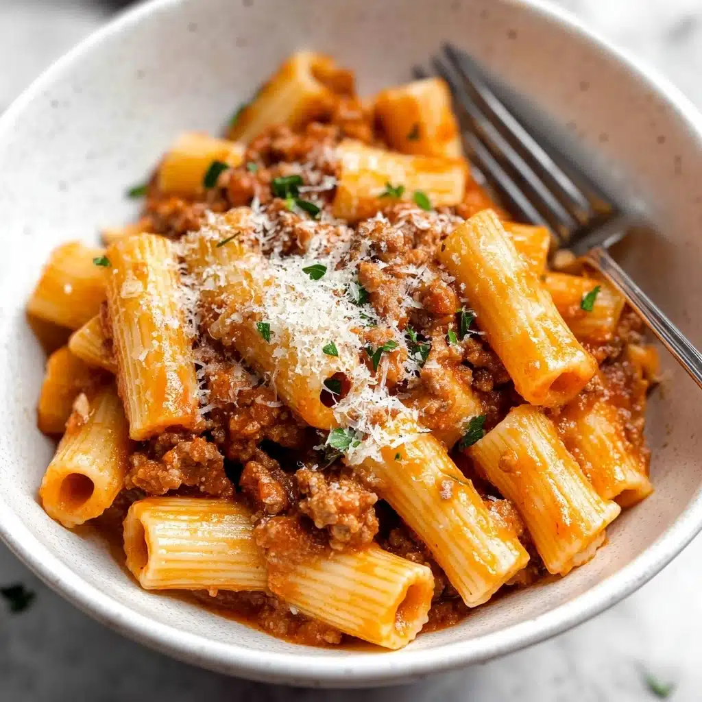 One-Pot Pasta with Meat Sauce Recipe - Recipe Image