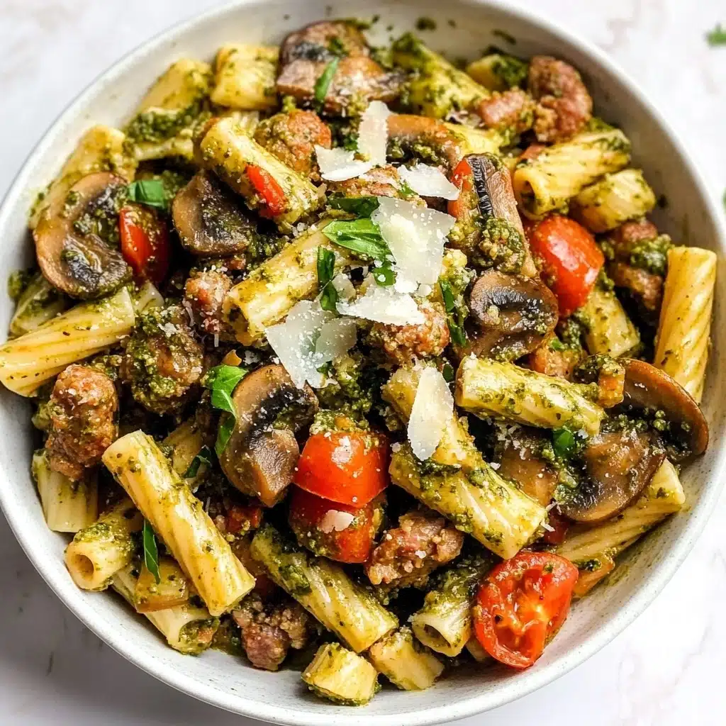 Sausage Pesto Pasta Recipe - Recipe Image