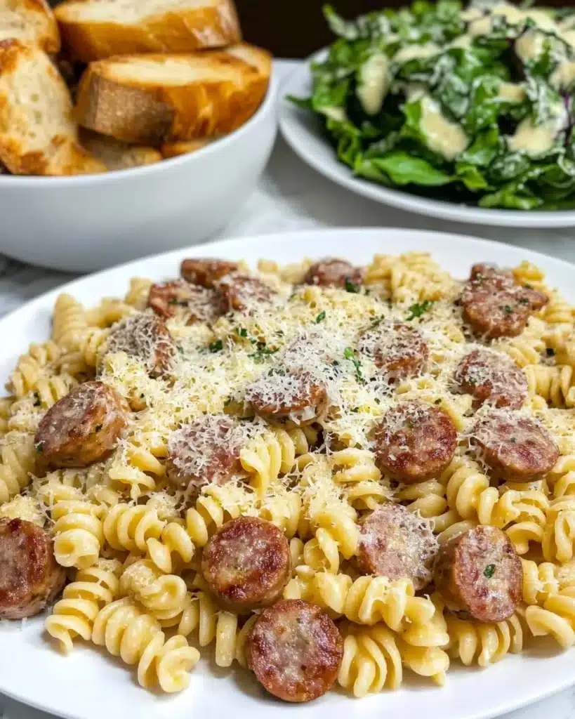 Smoked Sausage Alfredo Pasta Recipe