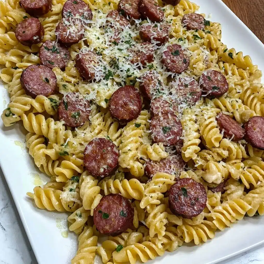 Smoked Sausage Alfredo Pasta Recipe - Recipe Image