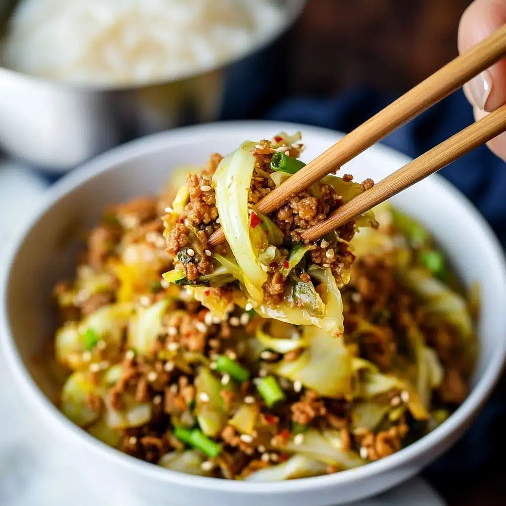 Ground Beef and Cabbage Stir Fry Recipe - Recipe Image