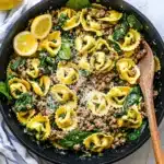 One-Pan Tortellini and Sausage Skillet Dinner Recipe