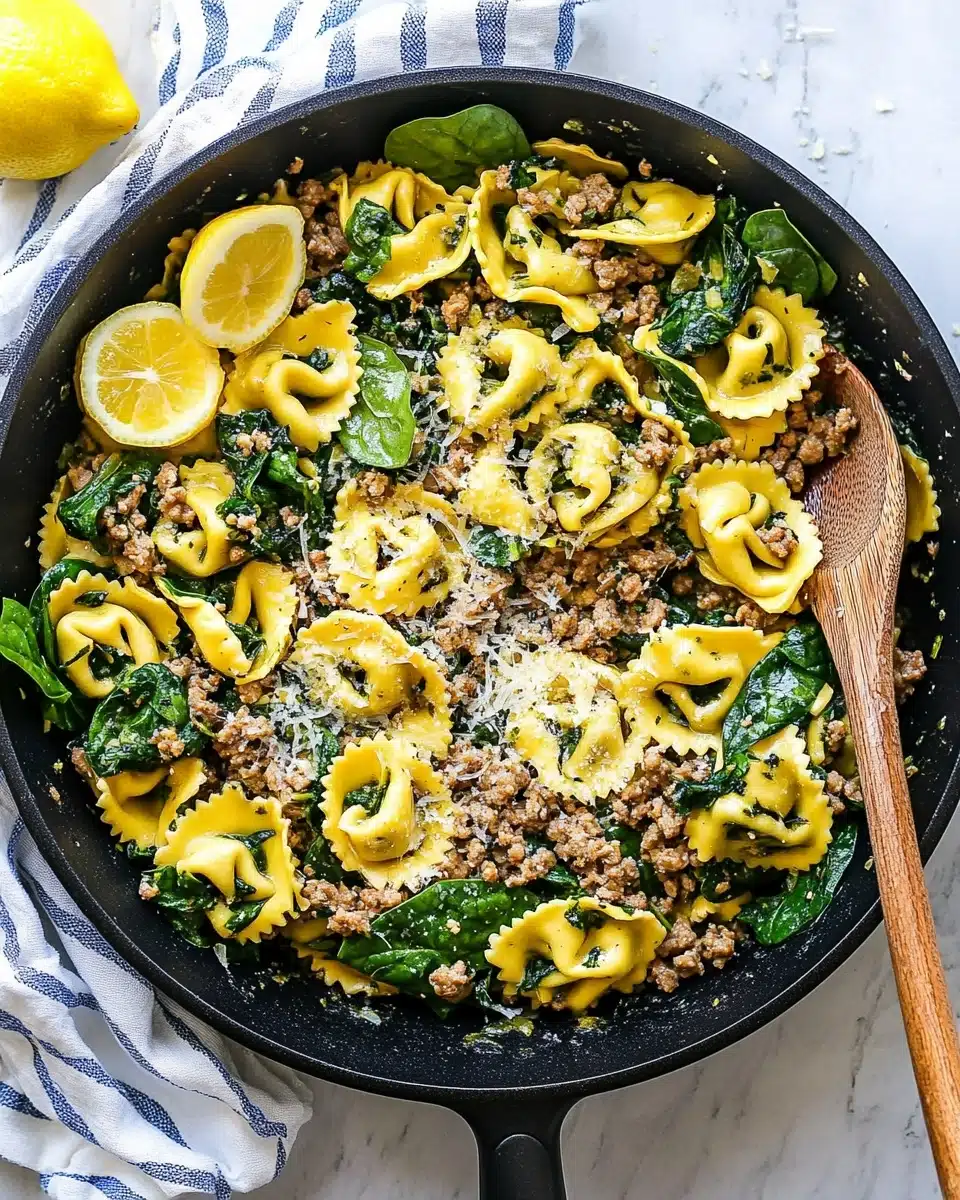 One-Pan Tortellini and Sausage Skillet Dinner Recipe